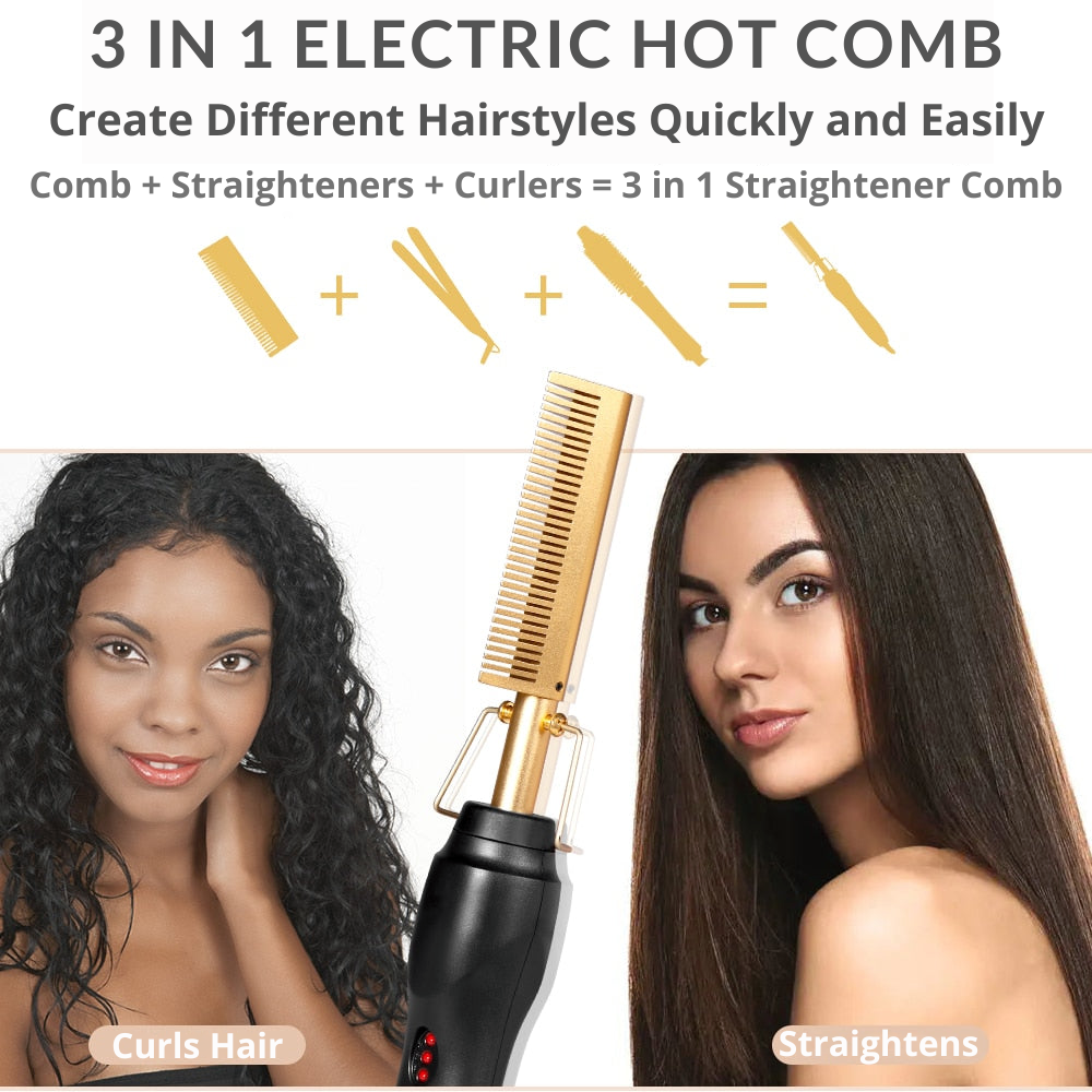 3 in 1 Straightener Comb